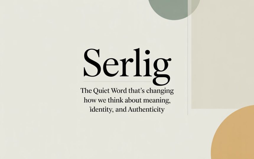 Serlig: The Quiet Word That's Changing How We Think About Meaning, Identity, and Authenticity